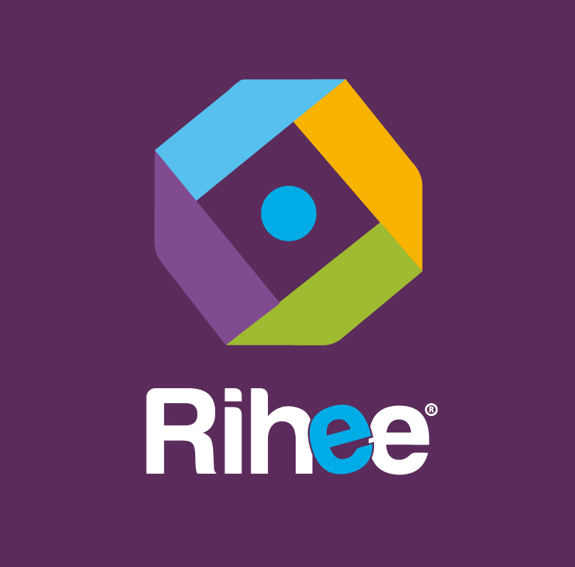 Diseño gráfico de logotipo de la marca Rihee
